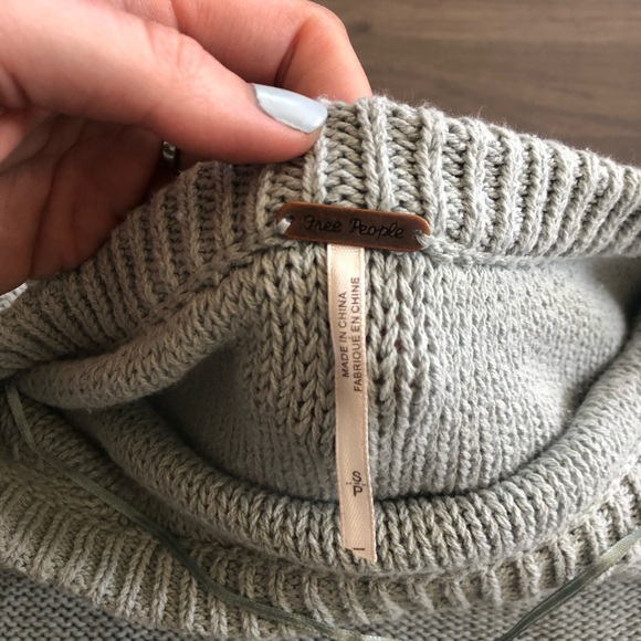Free People Inside Out Pullover Sweater- Blue Salt - Picture 3 of 3